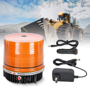 18LED Amber Magnetic Beacon Light Wireless Rotating Powered Emergency Hazard Warning Safety Flashing Roof Top Strobe Lights for Car Truck Snow Plows Forklift Trailer Security Vehicles