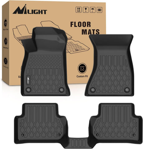 Floor Mat TPE Floor Mats for Audi A4 S4 2017 2018 2019 2020 2021 2022 2023 2024 2025 All Weather Custom Fit Heavy Duty Floor Liners