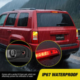 Third Brake Light Tail High Mount 3rd Stop Lights Red Lens Compatible with Jeep Patriot 2007 2008 2009 2010 2011 2012 2013 2014 2015 2016 2017 Van SUV Rear Center Cab Lamp