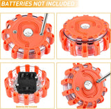 LED Road Flares Emergency Lights 3 Pack,9 Flash Models Roadside Emergency Lights for Vehicles with Magnetic Base & Hook,Premium Storage Bag(Batteries Not Included)