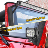 50inch Light Bar Windshield Frame Mounting Brackets for Jeep Wrangler TJ 1997-2006 No-Drill A-Pillar Light Mount for Pod Lights, Heavy Duty Steel Off-Road LED Light Bar Dual Mount