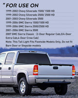 Taillight Assembly Compatible with 1999 2000 2001 2002 Chevy Silverado 1999 2000 2001 2002 2003 2004 2005 2006 GMC Sierra Tail Rear Light Fleetside OE Style Driver Side Red Border