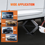 Scissor Jack Kit for Car 2 Ton(4409 lbs), Heavy Duty Portable Steel Scissor Lift Jack Car Tire Changing Kit with Ratchet & Lug Wrench for Sedan SUV MPV, 3.9 Inch-15.7 Inch Lifting Range, Black