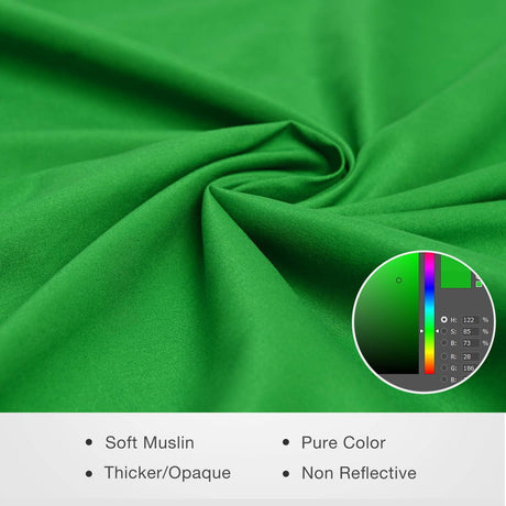 8.5x10ft Green Screen Backdrop Kit with Stand Photography Greenscreen Background Support System with 6x9ft Muslin Chromakey Backdrop and Clamp for Photo Video Studio Portrait Product Shooting