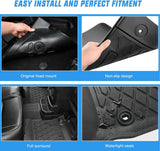 TPE Floor Mats for Hyundai Tucson PHEV (Plug-in Hybrid) 2022 2023 2024 2025 2026 All Weather Custom Fit Heavy Duty Floor Liners