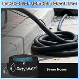 1 Pack RV Sewer Hose Storage Bag, Waterproof Utility Bag with Visible Cover Dual Zipper Closure RV Storage & Organization for Sewer Fresh Water Hoses Electrical Cords Camper Tools Accessories