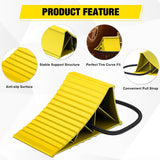 Wheel Chocks, Heavy Duty Wheel Stopper for Car, Truck, RV, Trailer, Caravan, Motorcycle, 8.7 Inch x 4.8 Inch x 4.2 Inch, 2-Pack(Yellow)