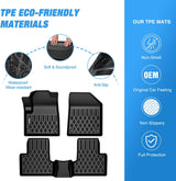 TPE Floor Mats for Jeep Cherokee 2015 2016 2017 2018 2019 2020 2021 2022 2023 All Weather Custom Fit Heavy Duty Floor Liners
