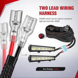 Wiring Harness Kit Nylon 12 AWG 2 Leads 12 V On Off Switch Power Relay Blade Fuse for LED Light Bar Off Road Lights on Cars Jeep Boat Trucks