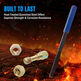 15PCS Metric Thread Chaser Set with Case Universal M6 M8 M10 M12 | 7 Taps 7 Dies 1 Threads File Thread Repair Kit Master Automotive Tool for Mechanics Auto Shops Home Garage Mobile Repair