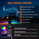 RGB LED Whip Light 1PC 5FT Spiral Antenna Whips | APP and Remote Control with DIY Chasing Patterns Brake Reverse Functions and Spring Base for ATV UTV RZR Can Am and Jeep