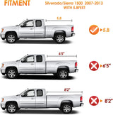 Soft Roll-Up Tonneau Cover Compatible with Chevy Silverado/GMC Sierra 1500 2007 2008 2009 2010 2011 2012 2013– 5.8ft Truck Bed Cover