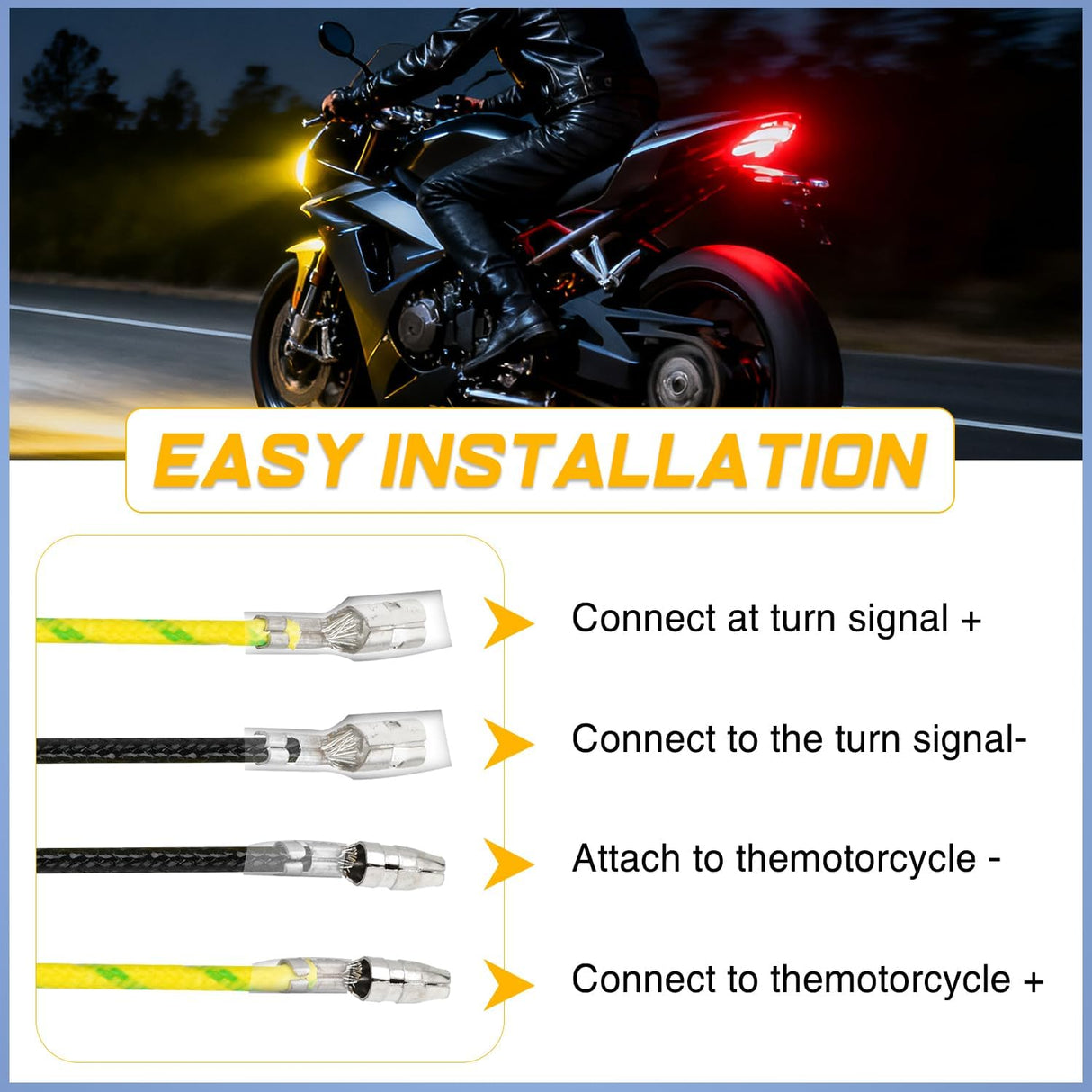 Motorcycle LED CANbus Decoder, 14W Anti-Flickering Harness Load Resistor Turn Signal Error Canceller, Pack of 2