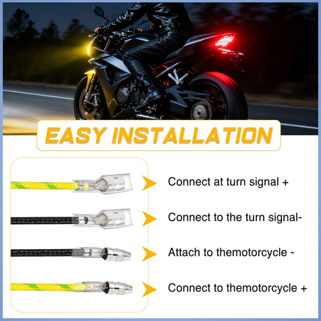 Motorcycle LED CANbus Decoder, 14W Anti-Flickering Harness Load Resistor Turn Signal Error Canceller, Pack of 2