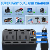 300W Power Inverter 12V DC to 110V AC Car Converter with PD 65W USB C & QC3.0 for Phones Tablets Laptop Computer Game Console Kindle iPad DVD Players Black