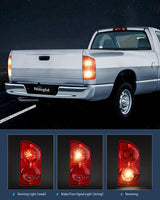 Taillight Assembly Compatible with 2007 2008 Dodge Ram 1500 2007 2008 2009 Dodge Ram 2500 3500 Rear Lamp Replacement OE Style Passenger Side Red Lens
