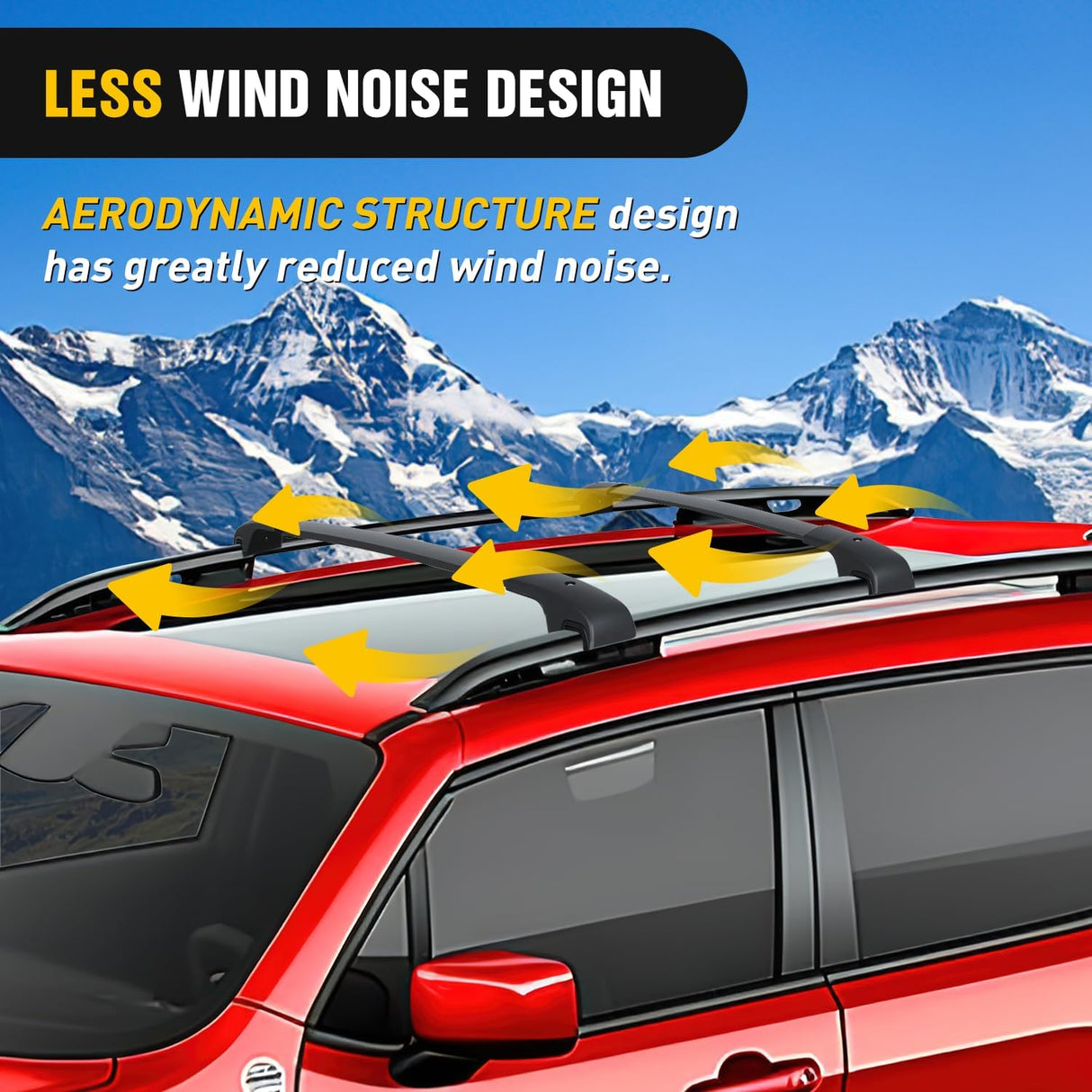 Roof Rack Cross Bars Fit for Jeep Renegade 2015 16 17 18 19 20 2021 with Factory Side Rails,Adjustable Aluminum Less Wind Noise Car Crossbars for Cargo Carrier Luggage Box Kayak Tent Snowboard