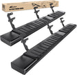 Running Boards for 2015-2026 Ford F150 Quad Cab 2 Full-Size Door & 2 Half-Size Door 6 Inch Side Step Nerf Bars Stainless Steel Black