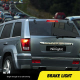 Third Brake Light Tail High Mount 3rd Stop Lights Red Lens Compatible with Jeep Grand Cherokee 2005 2006 2007 2008 2009 2010 Van SUV Rear Center Cab Lamp