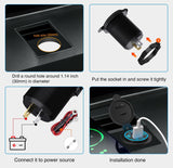 2 Pack PD Type C and QC 3.0 USB Fast Outlet Panel with LED ON Off Touch Switch Fused Wire Kit for 12V 24V Cars Trucks RVs Motorcycles Buses Boats