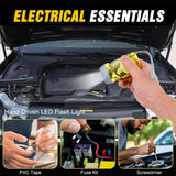 Car Emergency Kit with Jumper Cable Air Compressor Tire Repair Essential Tools First Aid Alligator Connector Electrical Kit for Travel Camping Outdoor Cars Truck SUV RV