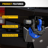 2 Pack 3/4 Inch D-Ring Separate Shackle 45,000 Lbs Break Strength | Includes 7/8 Inch Lock Pin, Isolators and Washers Off Road Recovery, for Tow Strap Winch Truck Vehicle Black&Blue