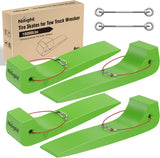 Combinable Tire Skates 4Pack – Rollback Tow Truck & Flatbed Carrier Accessories, Low Friction Skids for Locked Wheel Towing & Disabled Vehicle Recovery, 4000 lbs, Green