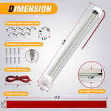 LED Interior Light Bar 4PCS 13.4 Inch Strip Lights | 108 LEDs with 1600LM Output On Off Switch and 12V to 85V Compatibility for RV Camper Enclosed Cargo Trailer Boat and Van
