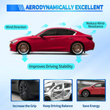 Spoiler Fit for Infiniti Q50 4 Door Sedan 2014 2015 2016 2017 2018 2019 2020 2021 2022 2023 2024 Spoilers for Cars Rear Spoiler Wing ABS Rear Trunk Lip Accessories, Carbon Fiber Pattern Black