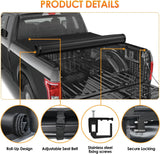 Soft Roll-Up Tonneau Cover Compatible with Chevy Silverado/GMC Sierra 1500 2500 3500 & HD Models 1999-2006–6.5ft Truck Bed Cover