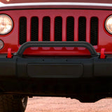 Front Brush Guard, Compatible with 2018-2025 Jeep Wrangler JL, 2019-2025 Gladiator JT, Steel Bar Grille Guard Fits Factory Rubicon Steel Bumper,3.12 inch Height to Clear Winch