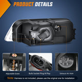 Fog Lights Assembly Compatible with 2003 2004 2005 2006 2007 Honda Accord 4Door Sedan 2004-2008 Acura TL w/H11 12V 55W Bulbs Clear Lens Driver and Passenger Side