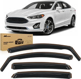 Vent Window Visors for Ford Fusion 2013 2014 2015 2016 2017 2018 2019 2020, in-Channel Rain Guards, Original Window Deflectors-4PCS