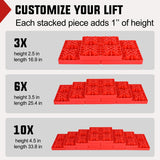 RV Leveling Blocks 10 Pack Interlocking Design Stabilizer Block Customizable Height with Carrying Bag for Rv Camper Travel Trailer