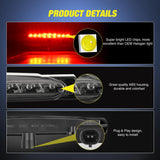 Third Brake Light Tail High Mount 3rd Stop Lights Smoked Lens Compatible with Chevy Corvette C5 1997 1998 1999 2000 2001 2002 2003 2004 Car Rear Center Cab Lamp