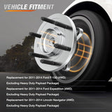 Front Wheel Bearing and Hub Assembly for Ford F-150 Ford Expedition Lincoln Navigator 2011 2012 2013 2014 4WD, 6 Lugs-515142 2Pack