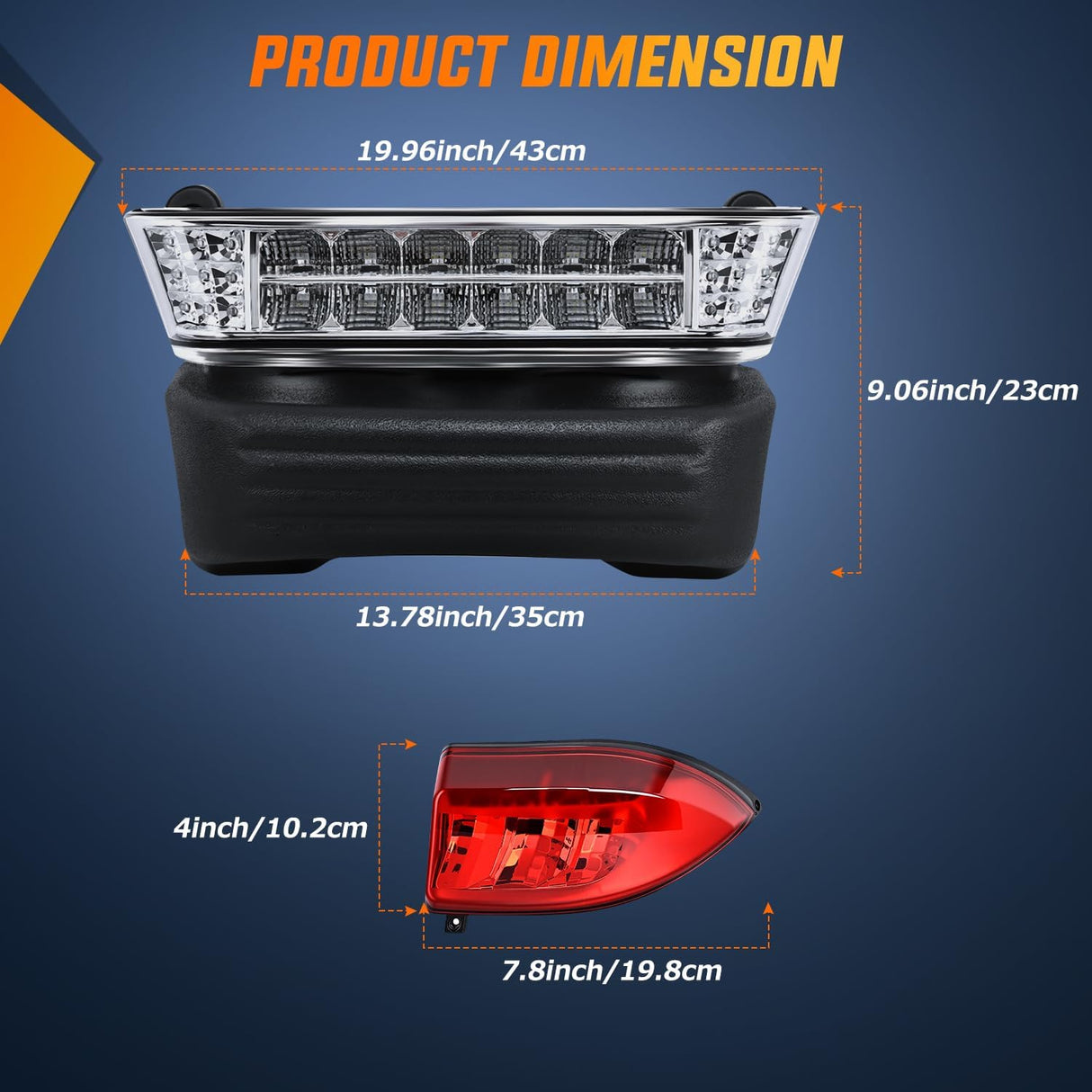 Golf Cart LED Light Kit 12V Stop Brake Turn Signal Club Car | Headlight Taillight Horn Waterproof Plug and Play Upgrade Kit for 2004-Up Club Car Precedent 2018-Up Tempo Electric Carts