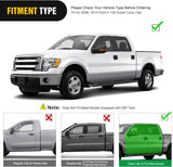 Running Boards for 2009-2014 Ford F-150 Super Crew Cab 4 Full Size Doors 6 Inch Side Step Nerf Bars Black