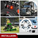 12V 24V Rocker Switches Red LED Lighted 4 Pin 2 Position ON Off Toggle Switch 5PCS KCD4 DPST for Car Automotive Truck Boat Marine Off-Road Vehicle