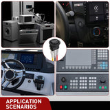 8PCS 3 Way Round Rocker Switch with Wiring Harness SPDT 3 Pin ON Off ON Toggle 6A/250V 10A/125VAC 12V for Car Automotive RV Truck Boat Off-Road Vehicle