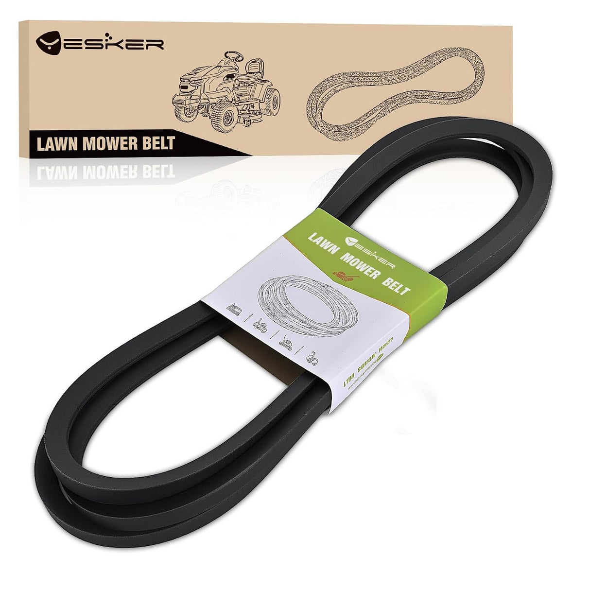 604817 Deck Drive Belt 5/8 Inch x 143-3/4 Inch Lawn Mower Drive Belts for Hustler Raptor SDX SD EX 54 Inch Deck RD FasTrak 941757 Zero-Turn Riding Lawn Mowers Durable Aramid Cord # 932558 934604 791335