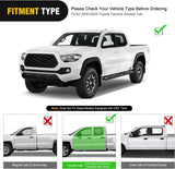 Running Boards for Toyota Tacoma 2005-2023 Double Cab | for 2 Full-Size Door & 2 Half-Size Door 6 Inch Side Step Nerf Bars Stainless Steel Black