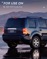 Taillight Assembly Compatible with 2009 2010 2011 2012 2013 2014 2015 Honda Pilot Red Clear Tail Lights Rear Lamp Replacement OE Style Passenger Side w/Bulbs