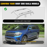 Roof Rack Cross Bars Compatible with Ford Expedition 2018 19 20 21 2022 with Side Rails, Adjustable Aluminum Less Wind Noise Car Crossbars for Cargo Carrier Luggage Box Kayak Tent Snowboard