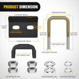 Trailer Hitch Tightener for 2 Inch Trailers Hitches Mount Anti Rattle Heavy Duty Steel with Rubber Cover Bronze U Bolt Matte Black Plate Electrophoresis Anti-Rust Triple Protective
