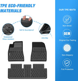 TPE Floor Mats for Tesla Model 3 2024 2025 2026 All Weather Custom Fit Heavy Duty Floor Liners