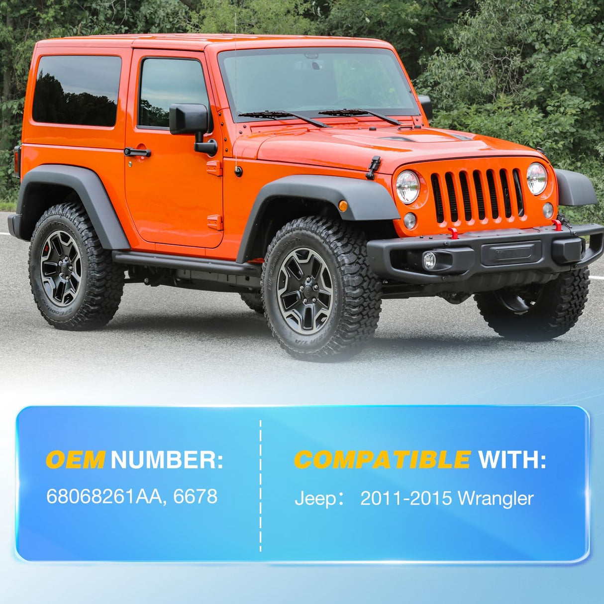 Rear Window Glass Struts 6678 for Jeep Wrangler 2011-2015, Rear Shocks Gas Struts 20 Inch, 2PCS Set Rod