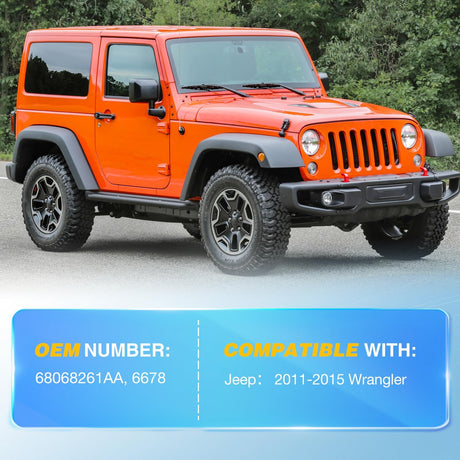 Rear Window Glass Struts 6678 for Jeep Wrangler 2011-2015, Rear Shocks Gas Struts 20 Inch, 2PCS Set Rod