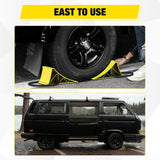 Wheel Chocks, Heavy Duty Wheel Stopper for Car, Truck, RV, Trailer, Caravan, Motorcycle, 8.7 Inch x 4.8 Inch x 4.2 Inch, 2-Pack(Yellow)