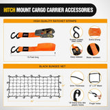 84 Inch x 39 Inch x 6 Inch Universal Roof Rack Cargo Basket Heavy-Duty 250LBS Capacity Rooftop Cargo Carrier with Cargo Net Ratchet Straps Luggage Holder for SUV Truck Vehicle